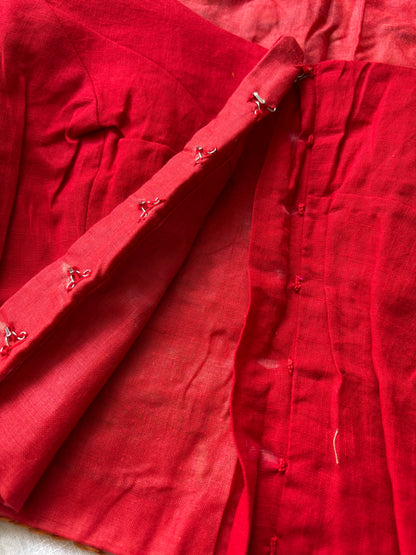 Red Embroidered blouse