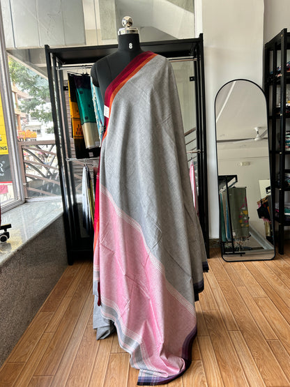 GREY DHANIAKHALI SAREE