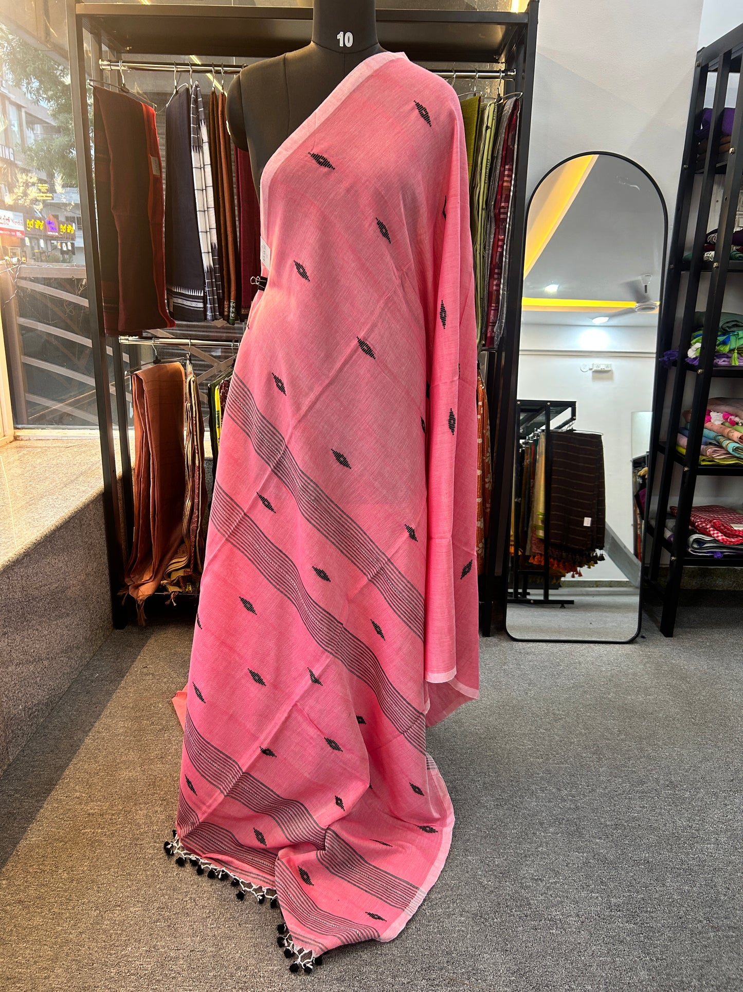 PINK MUL JAMDANI SAREE