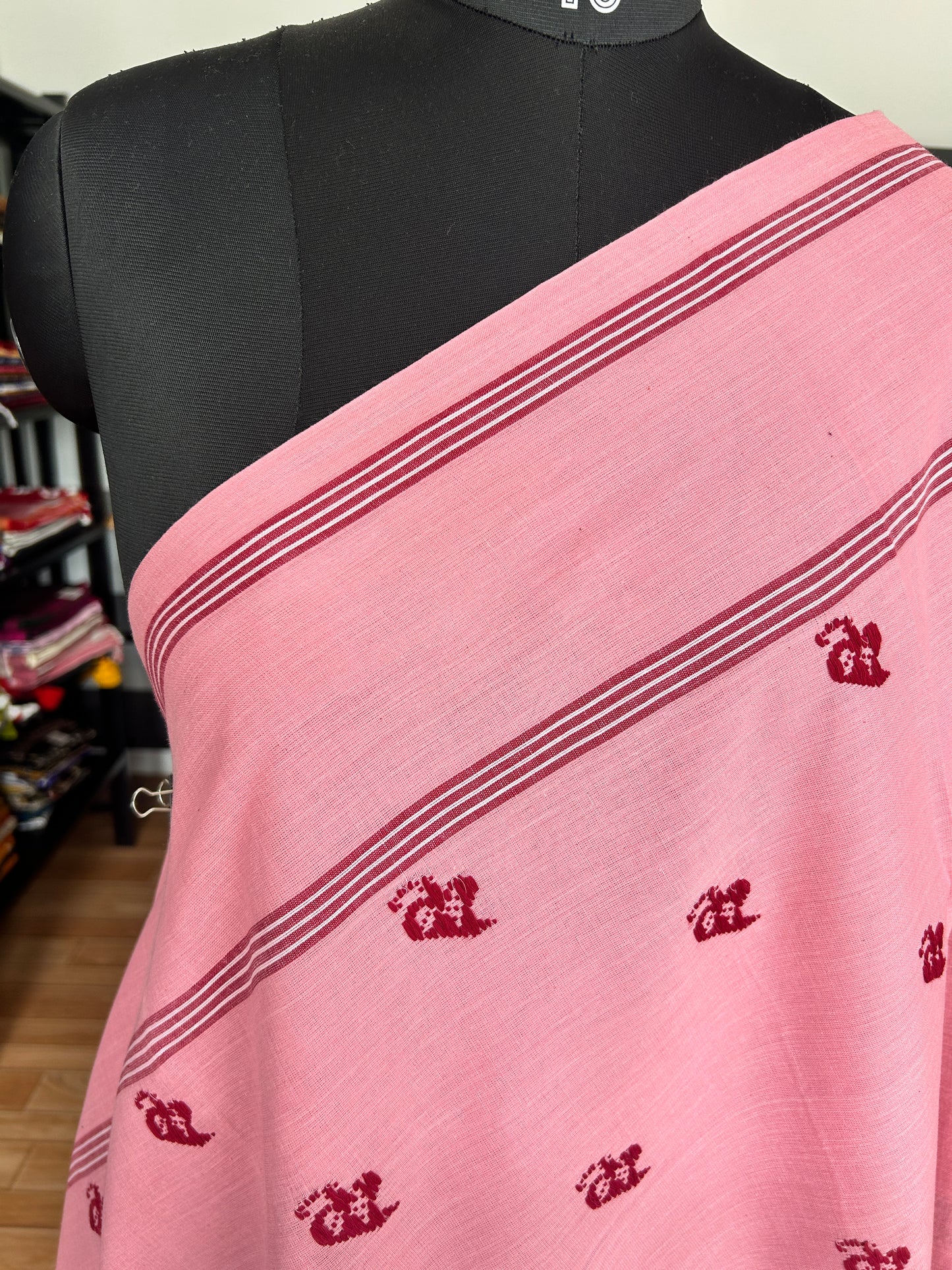 PINK DHANIAKHALI SAREE