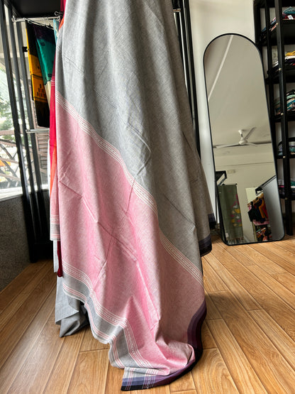 GREY DHANIAKHALI SAREE
