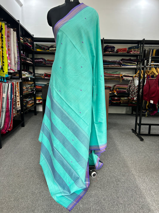 BLUE DHANIAKHALI SAREE