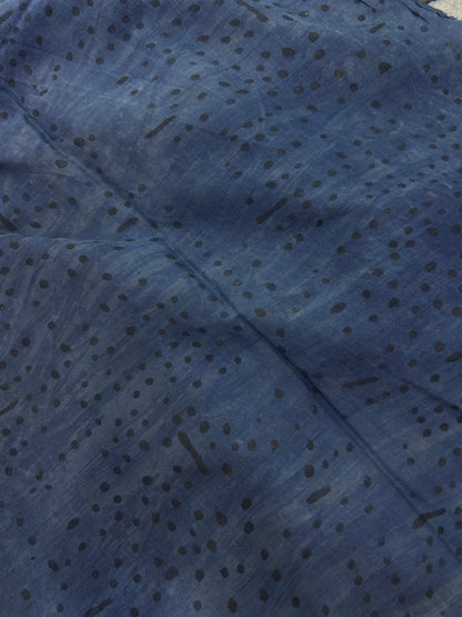 BLUE AJRAKH MUL SAREE
