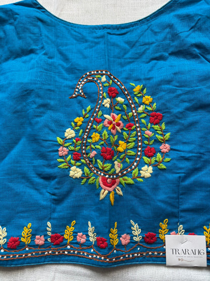 Blue Embroidered blouse