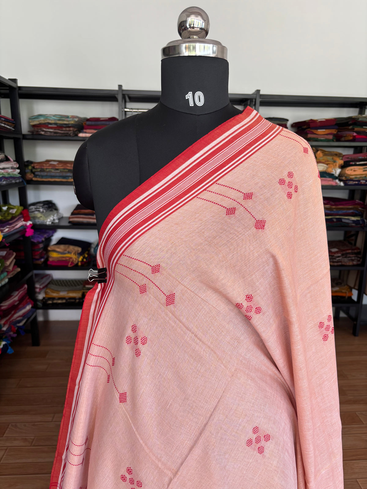 RED BHUJODI SAREE