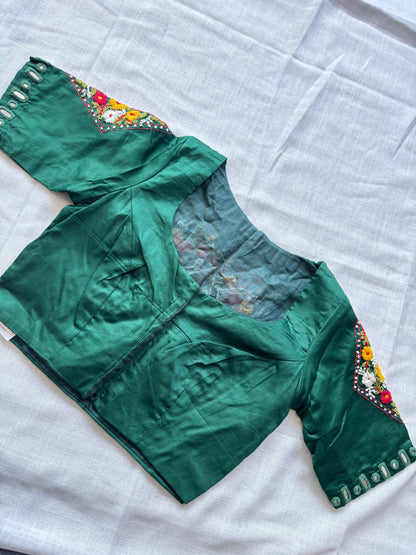 Green Embroidered blouse