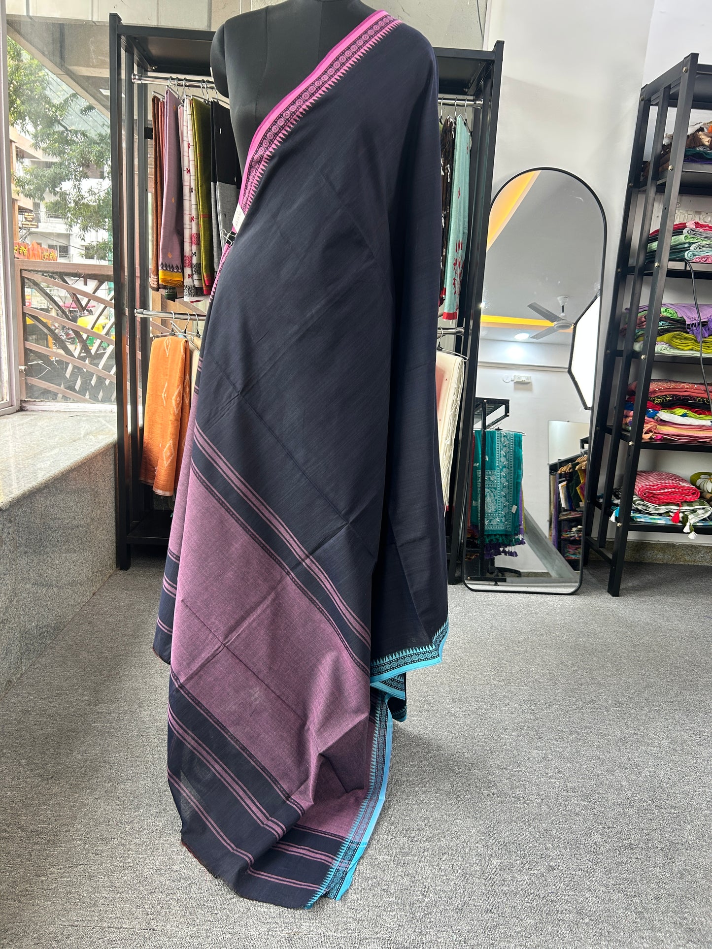 BLACK DHANIAKHALI SAREE