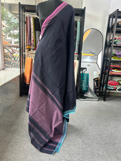 BLACK DHANIAKHALI SAREE