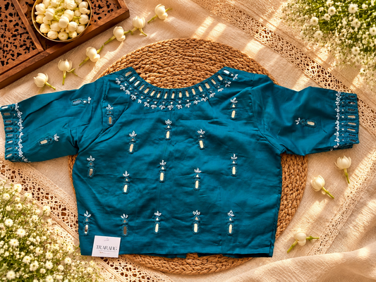 Blue Embroidered blouse