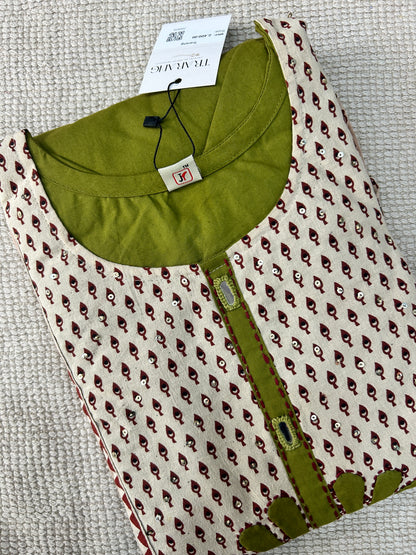GREEN COTTON SUIT