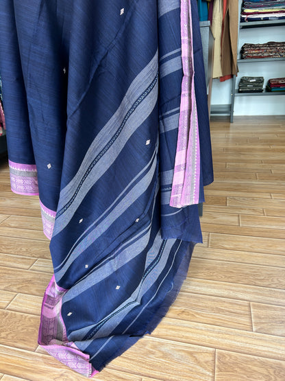 BLUE DHANIAKHALI SAREE