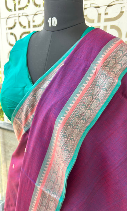 PURPLE DHANIAKHALI SAREE