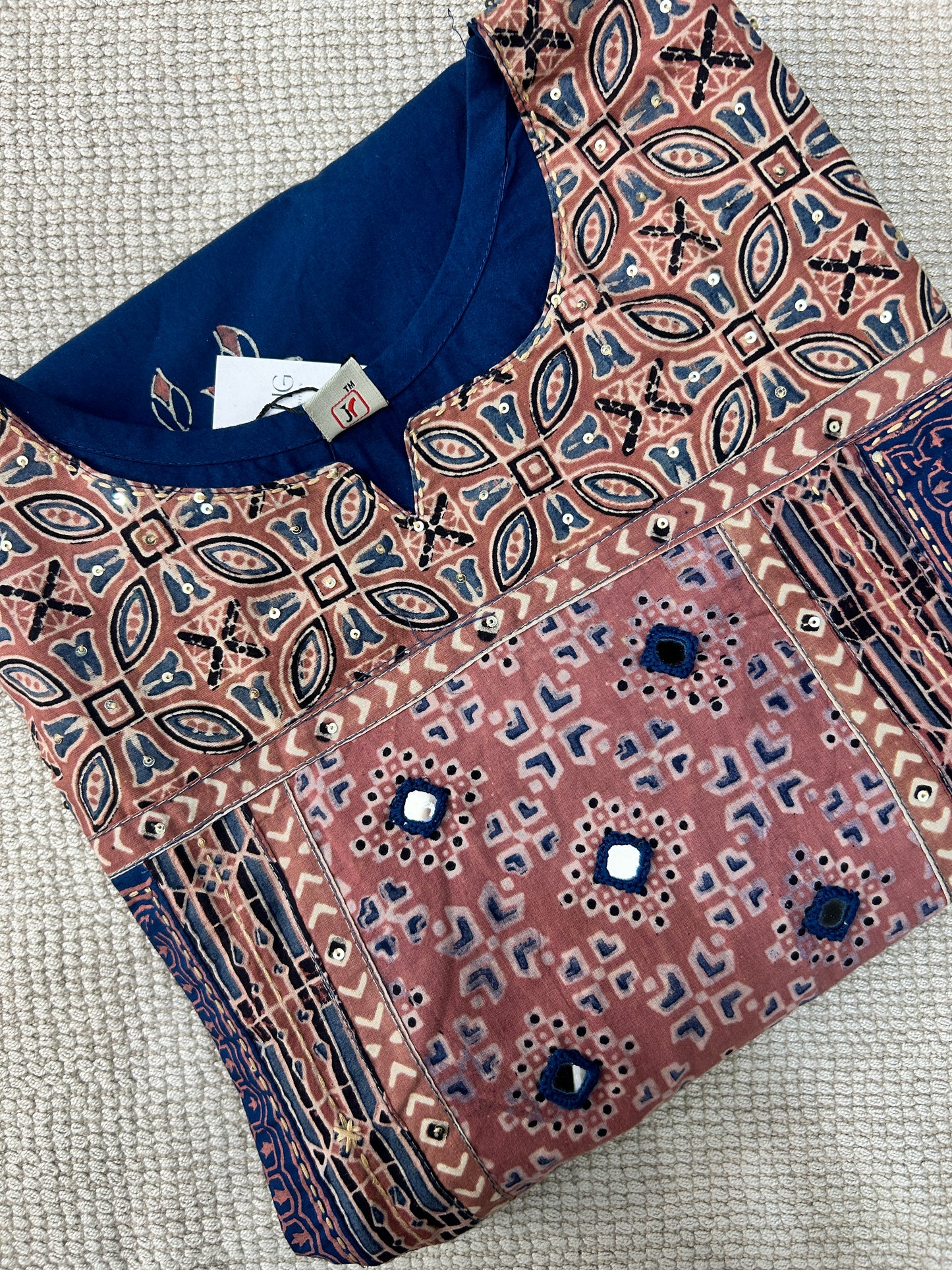 BLUE GAMTHI COTTON SUIT