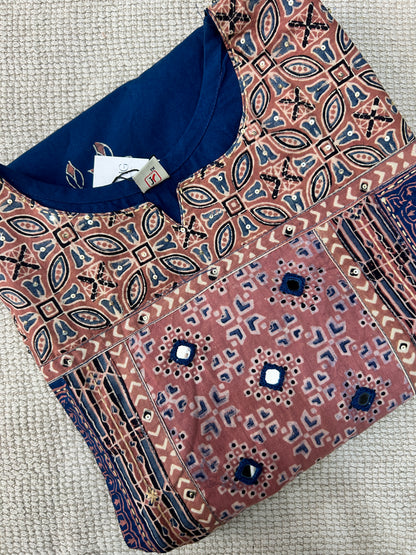 BLUE GAMTHI COTTON SUIT