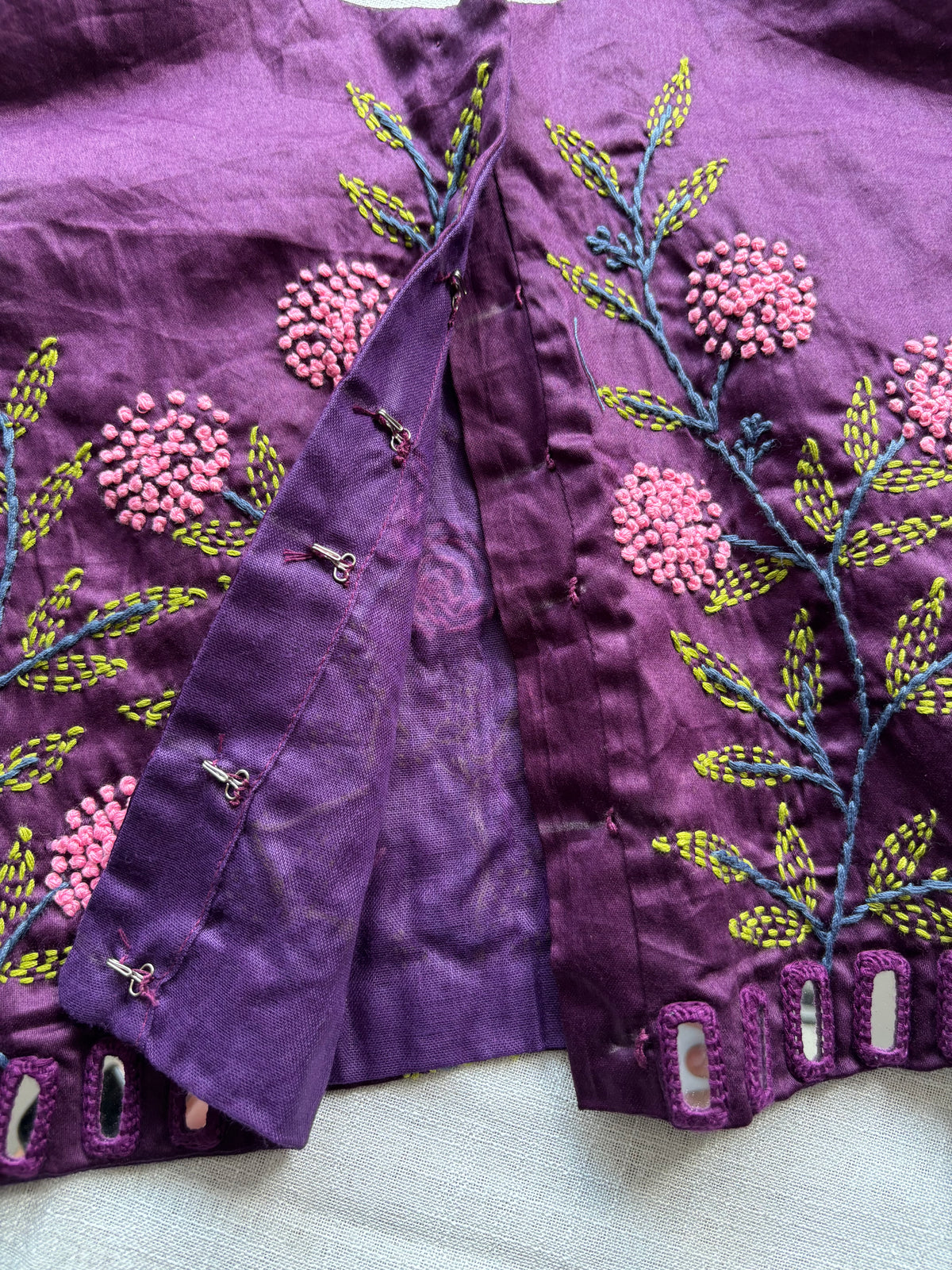 Purple Embroidered blouse