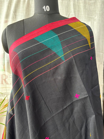 BLACK JAMDANI SAREE