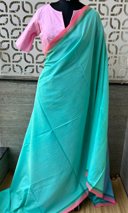 BLUE DHANIAKHALI SAREE
