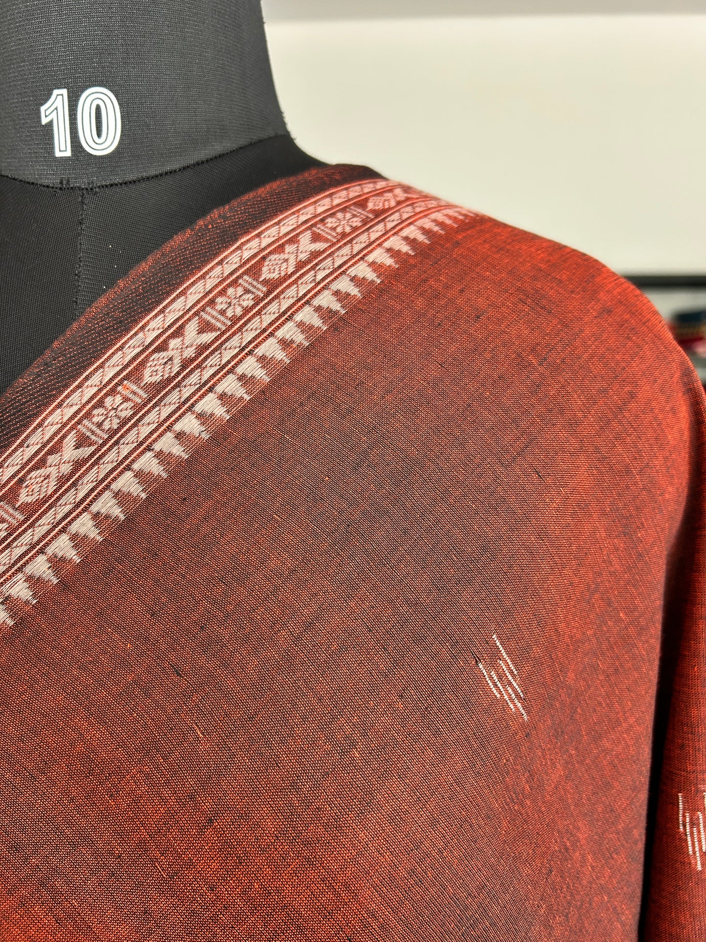 RUST ORANGE DHANIAKHALI SAREE