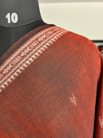 RUST ORANGE DHANIAKHALI SAREE