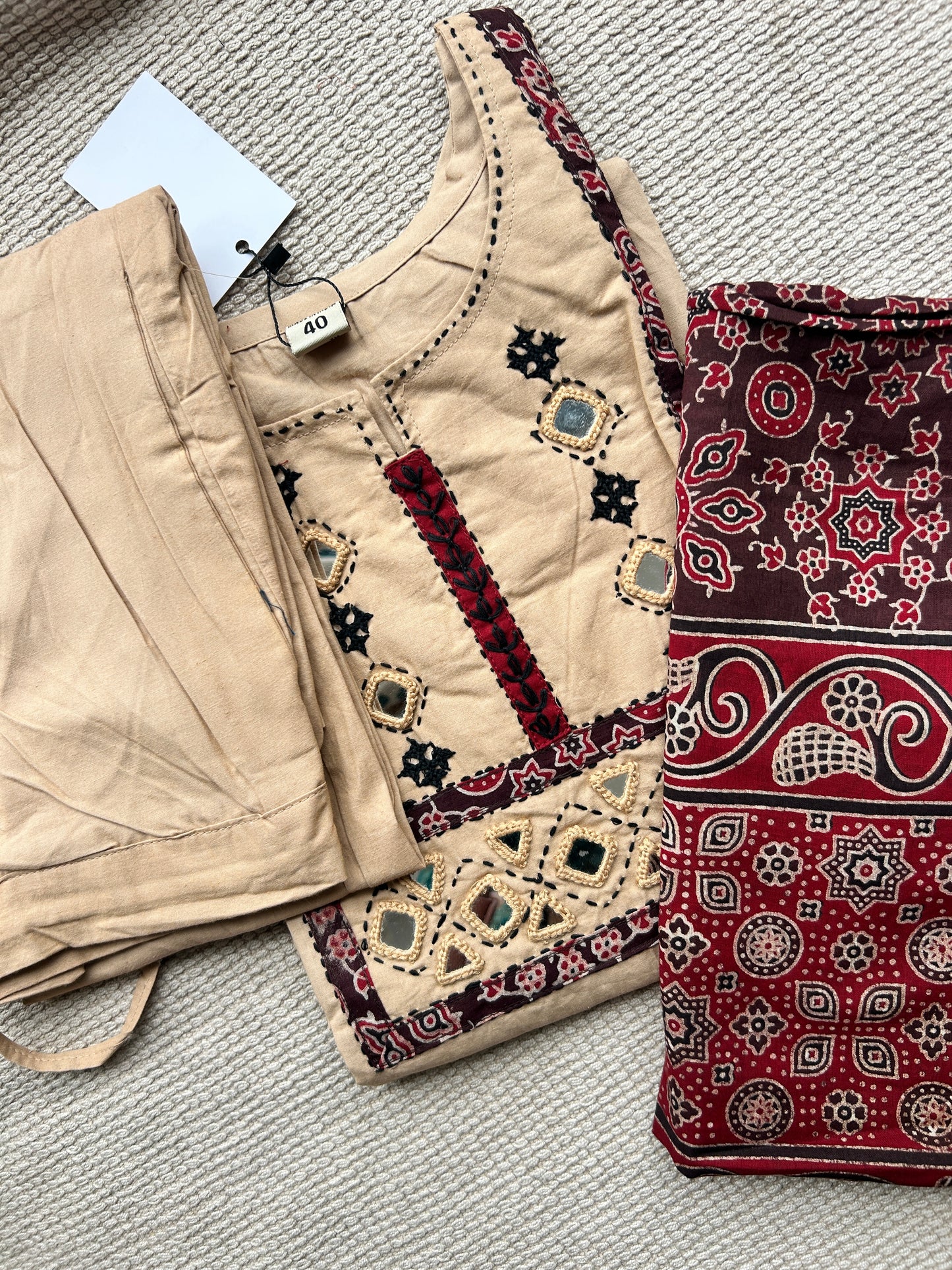BIEGE GAMTHI COTTON SUIT