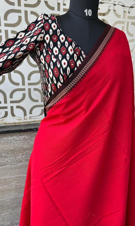 RED DHANIAKHALI SAREE