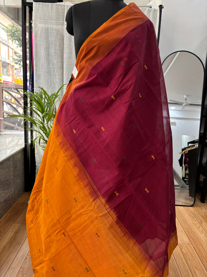 MAROON NEGAMAM COTTON