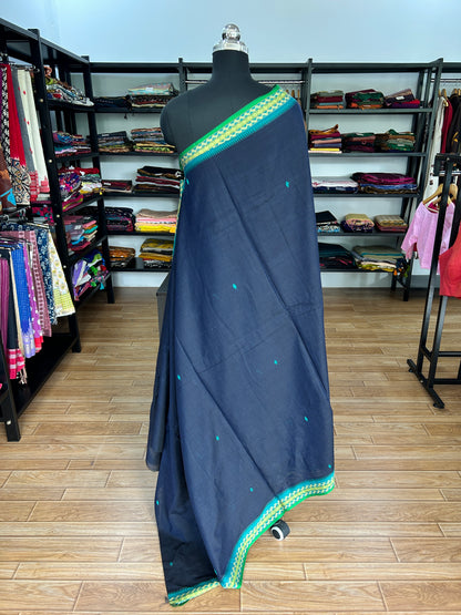 BLUE DHANIAKHALI SAREE