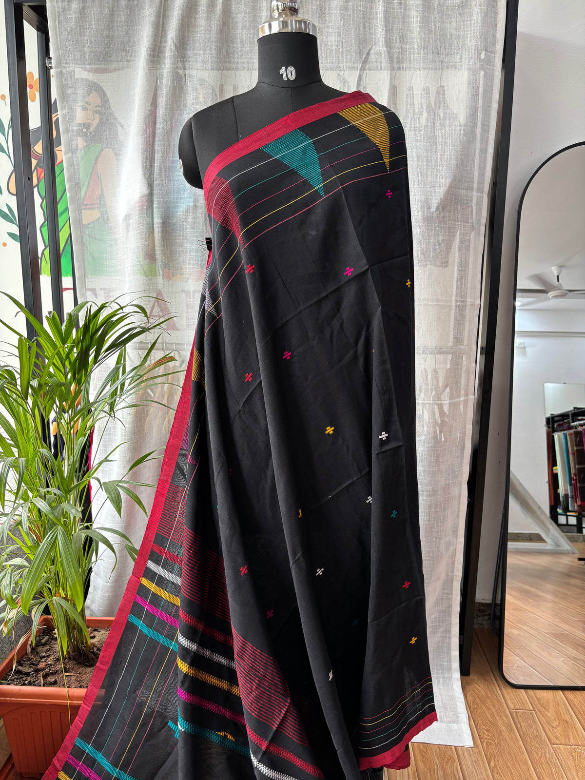 BLACK JAMDANI SAREE