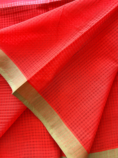 ORANGE MANGALAGIRI SAREE