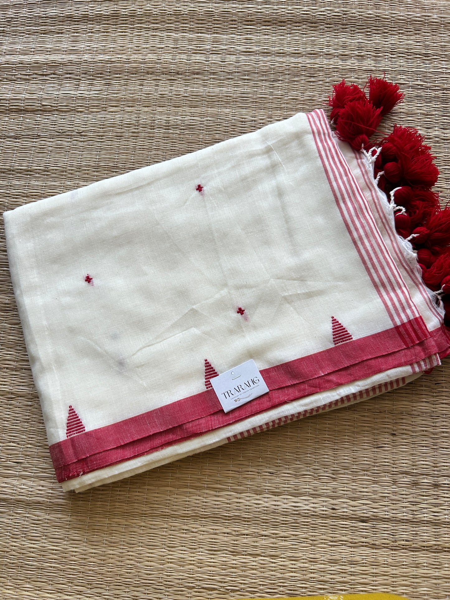 WHITE JAMDANI SAREE