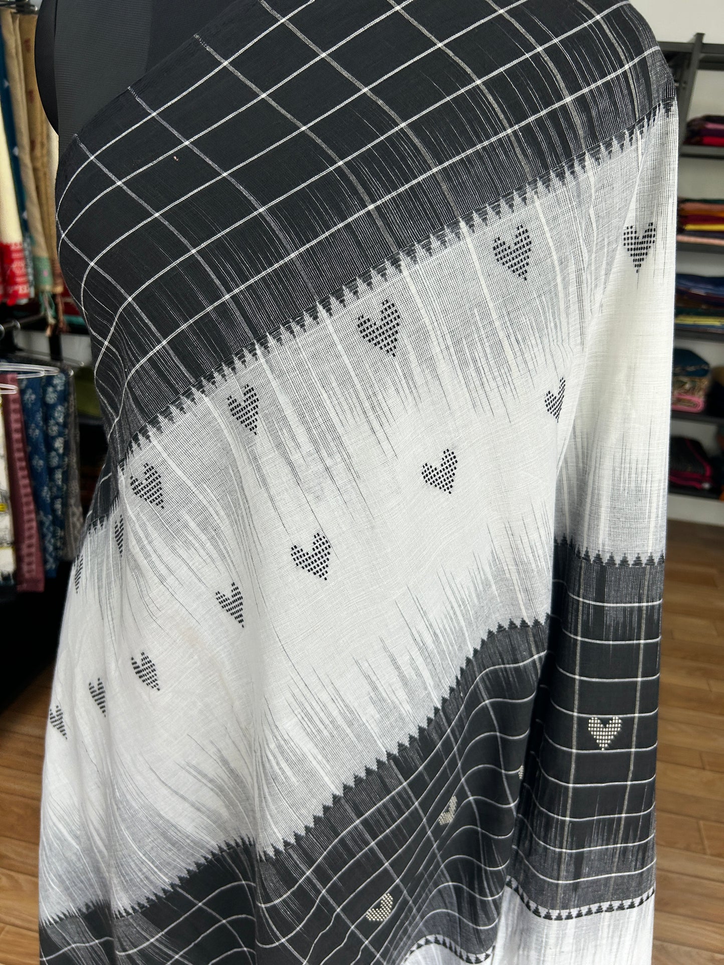 BLACK DHANIAKHALI SAREE