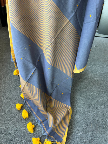 GREY JAMDANI SAREE