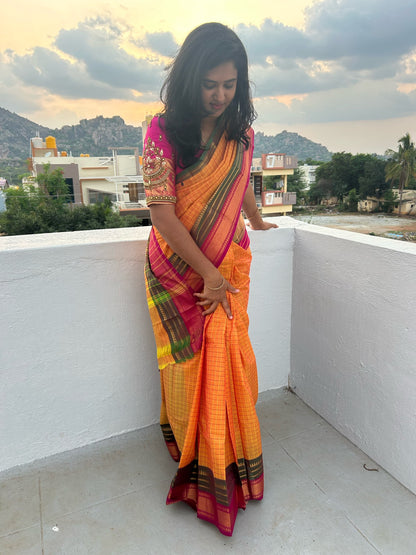 ORANGE KANCHI COTTON