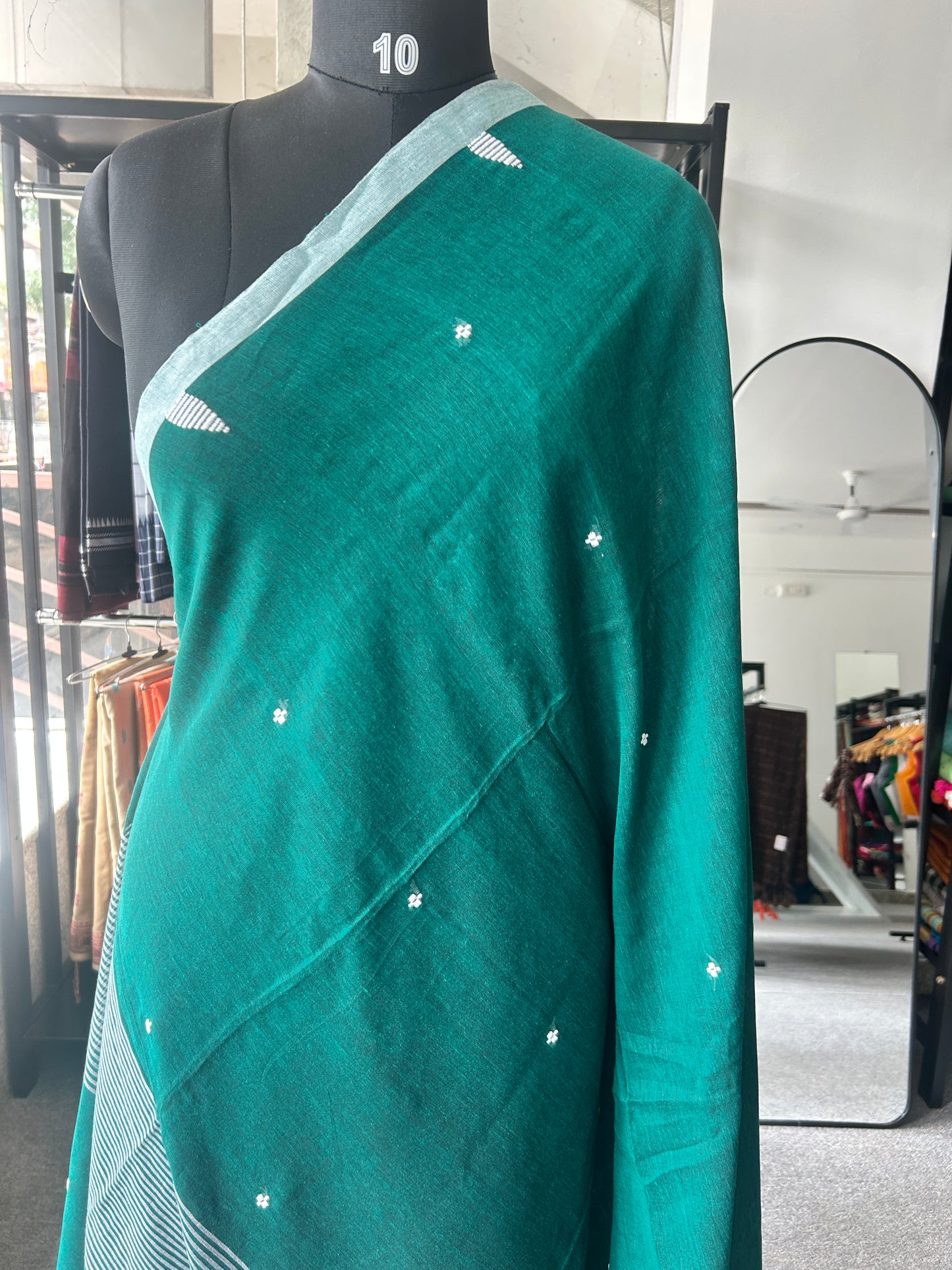 GREEN JAMDANI SAREE