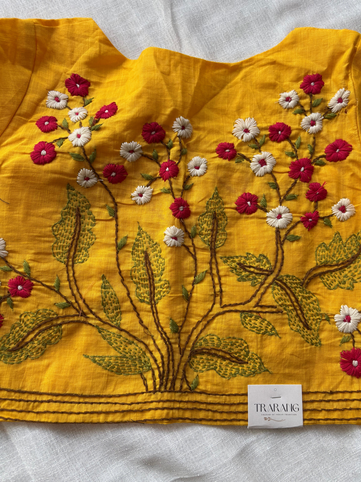 Yellow Embroidered blouse