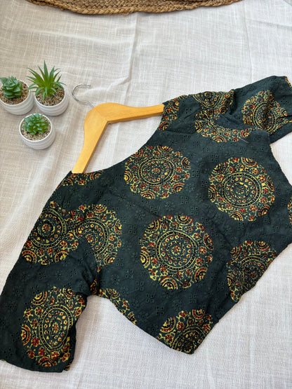 GREEN HAKOBA BLOUSE