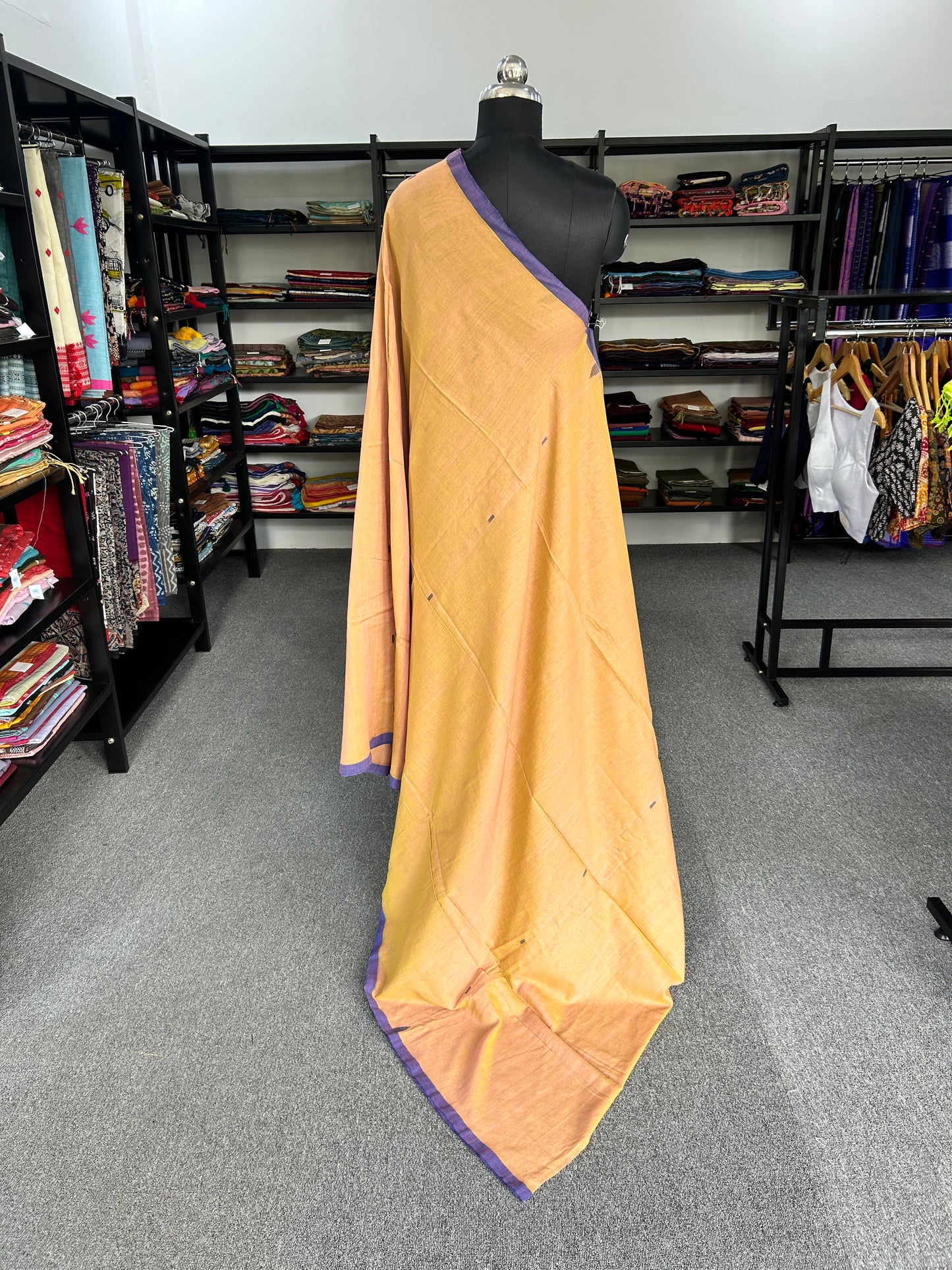 ORANGE JAMDANI SAREE