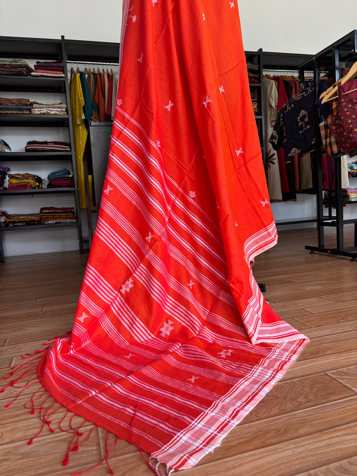 ORANGE BHUJODI SAREE