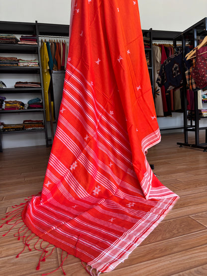 ORANGE BHUJODI SAREE