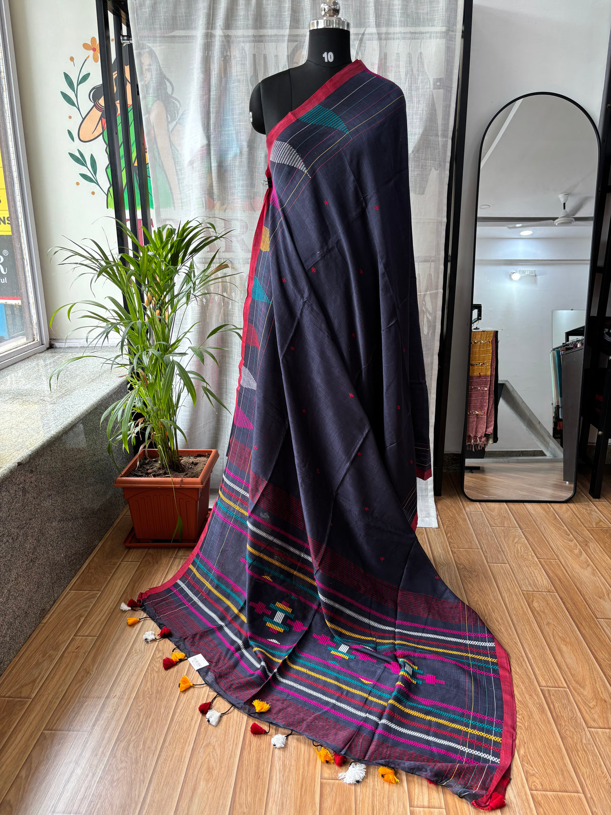 DARK BLUE JAMDANI SAREE