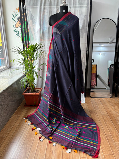 DARK BLUE JAMDANI SAREE