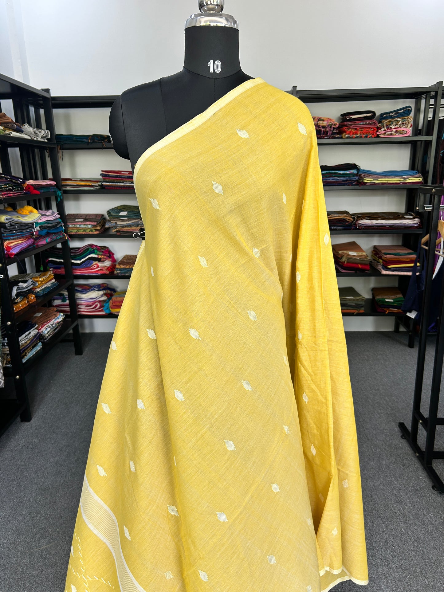 YELLOW JAMDANI SAREE