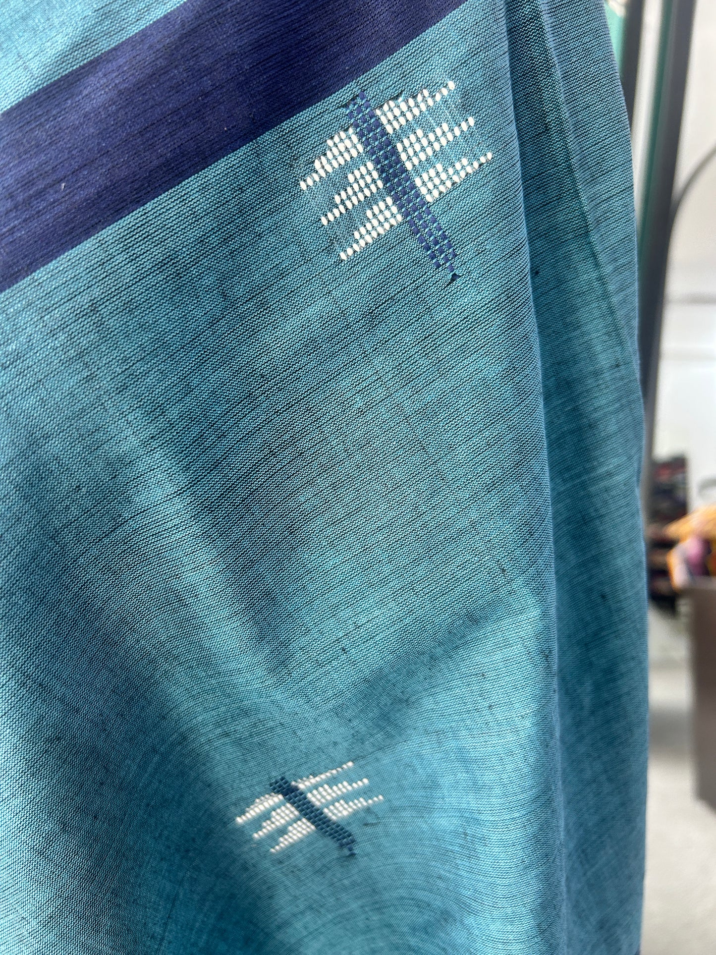 BLUE DHANIAKHALI SAREE