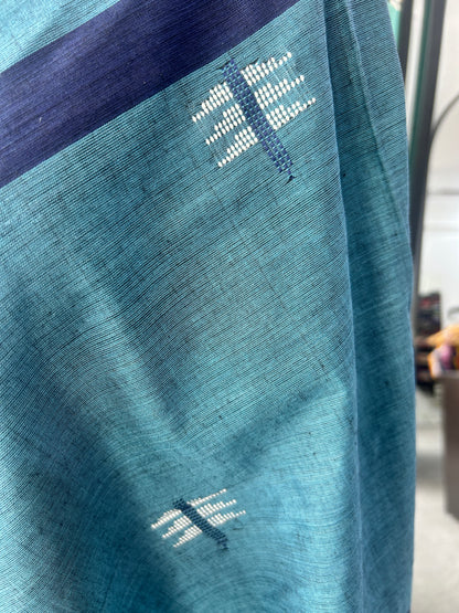 BLUE DHANIAKHALI SAREE