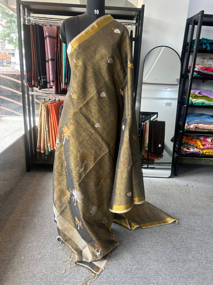 GREY TISSUE JAMDANI