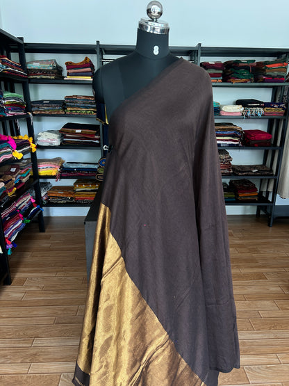 BROWN ACRYLIC SAREE