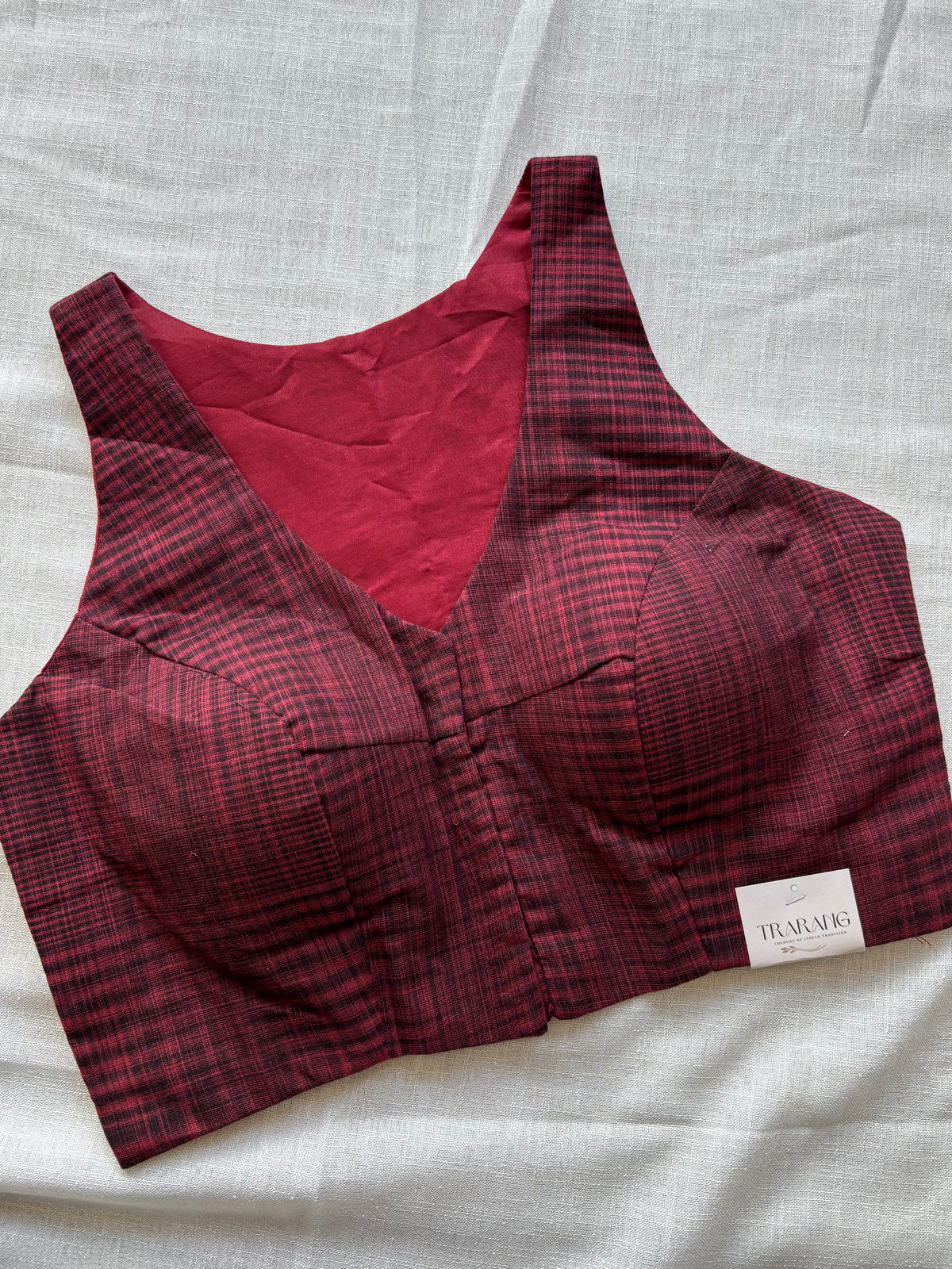 RED COTTON BLOUSE
