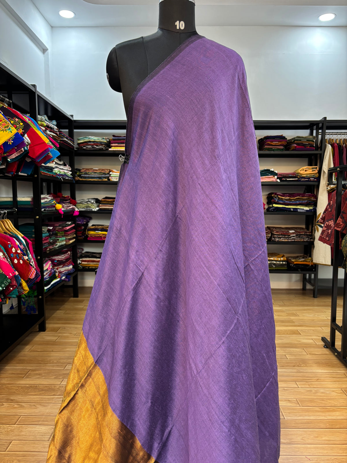 PURPLE ACRYLIC SAREE
