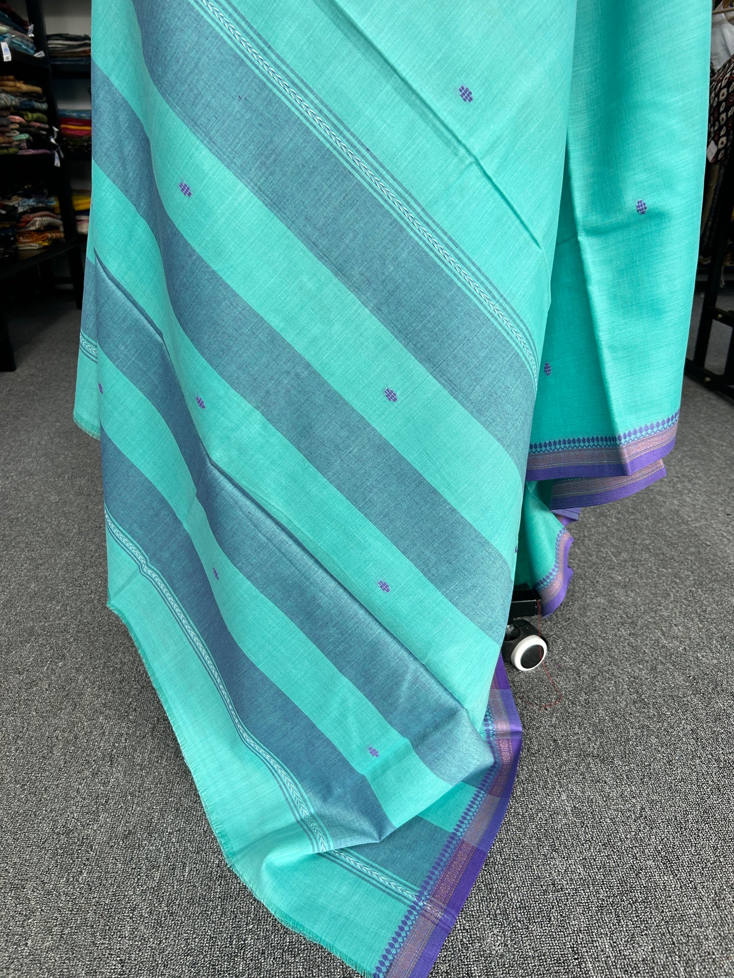 BLUE DHANIAKHALI SAREE