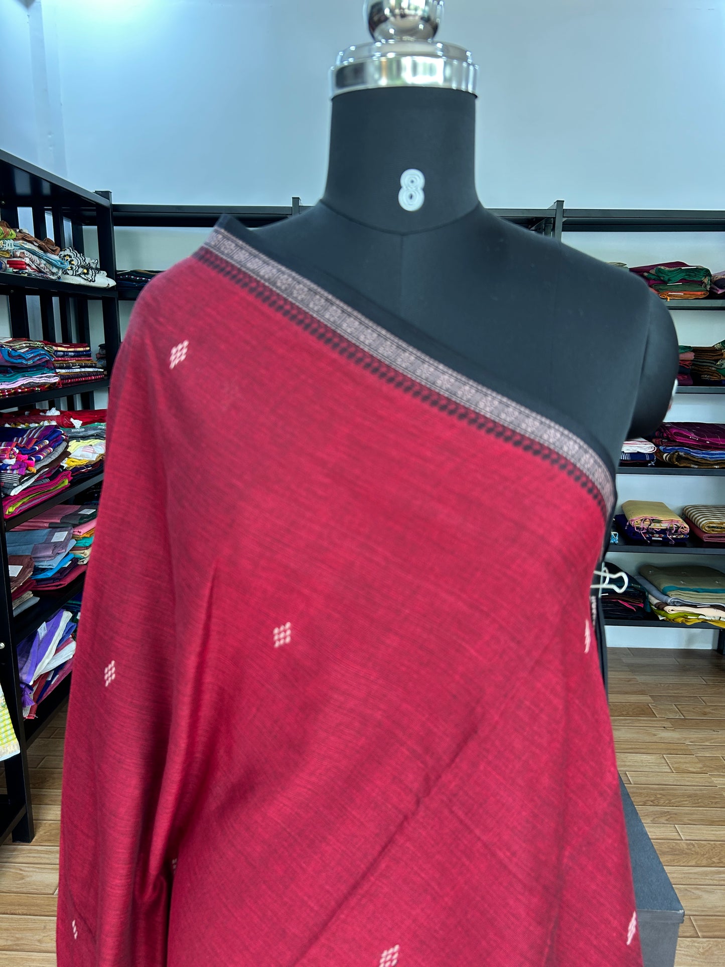 RED DHANIAKHALI SAREE